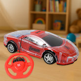 Plastic remote control racing car with handle remote