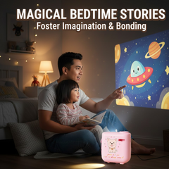 Birthday projector in use with bright projections