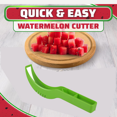 Instructions for using watermelon slicer to cut perfect slices.