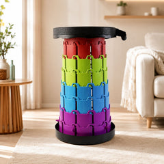 Rainbow telescopic folding stool for camping