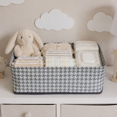 Foldable cloth organizer basket fabric