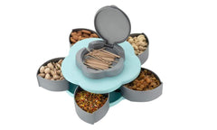 Smart candy box featuring rotating lid for easy opening
