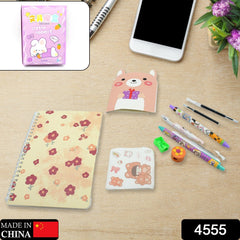 Cartoon Stationery Box Cartoon Design School Box Book , diary , Pen , Eraser, Sharpner , Sticker & Pen Refill Student Gift School box (1 box)