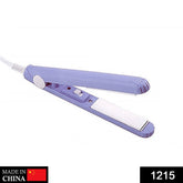 Close-up of mini hair styler with ceramic plates