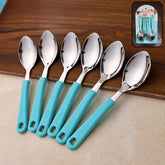 Supermom Stainless Steel Tea Spoon set with plastic handles