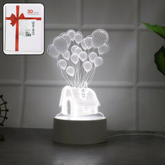 LED Night Lamp on bedside table illuminating softly
