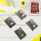 Heavy duty stainless steel self-adhesive wall hooks mounted on wall