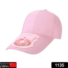 Rechargeable cap fan attached to brim