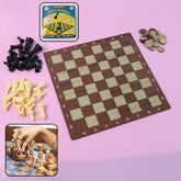 Foldable Chess & Checkers Travel Game Set