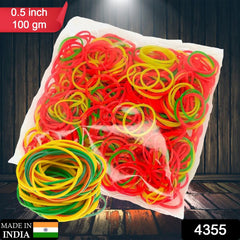 Close-up of multicolor reusable rubber bands