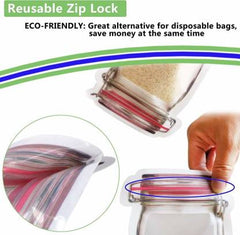 Clear stand-up pouch with secure zipper