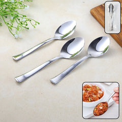 Three Everyday Dining Spoons on white background