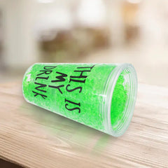 Plastic Drink Cup, Tea Coffee Tumbler with Lid and Straw (1 Pc)