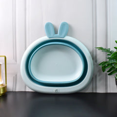 Foldable Multipurpose Collapsible Basin with Bunny Ear Handle