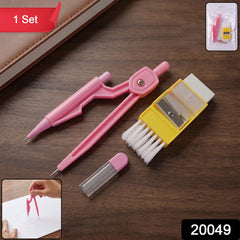 Mini compass ruler stationery kit