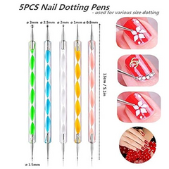 Nail Art Point Pen Set for Women being used in nail art