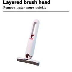 Ergonomic long handle of silicone wiper