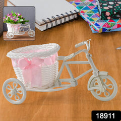 Cycle-shaped flower vase for indoor decoration