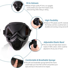Adjustable headband for off-road motorcycle goggles