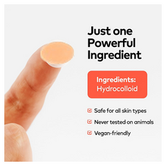 Healing GlowForm acne patches on skin