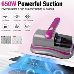 Cordless handheld vacuum cleaner motor close-up