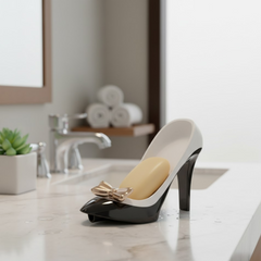 Creative soap box used in bathroom setting