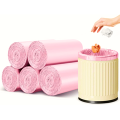 Roll of heavy duty garbage bags in assorted colors