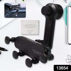 Car phone holder with secure auto mount on car vent