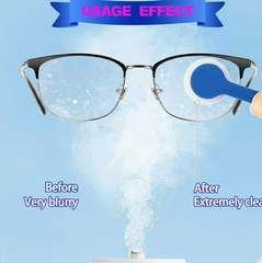 Detailed diagram of eyeglass cleaner components.