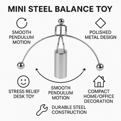 Side view of metal balance toy