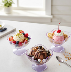 Modern plastic dessert bowl set