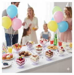 6-piece plastic ice cream bowls