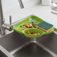 Corner sink strainer with drainage holes