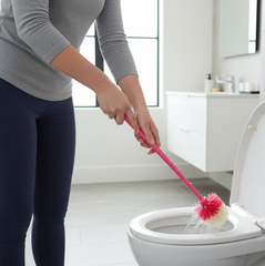 Plastic round toilet cleaner brush image 1