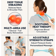 Close-up of massager ergonomic design and controls