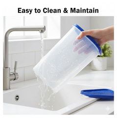 Single 2000ml modular transparent airtight food storage container