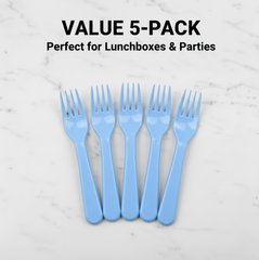 Unlabeled image of plastic forks product.