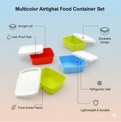Plastic container shown with covers removed