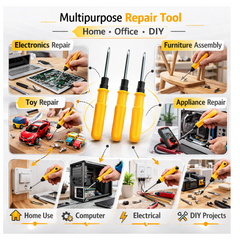 Ergonomic handle of the 2-in-1 screwdriver tool