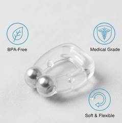 Anti-snore nose clip shown from side angle