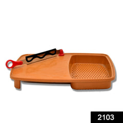 Durable plastic cutting tray with holder.