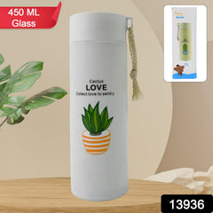 Glass water bottle for active outdoor use