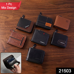 Top view of multi-card zip-around wallet