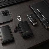 Leather car key case holder pouch