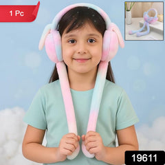 Close-up of kids ear warmer showing plush padding