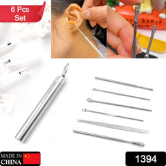 Close up of ear cleaning tools in portable case