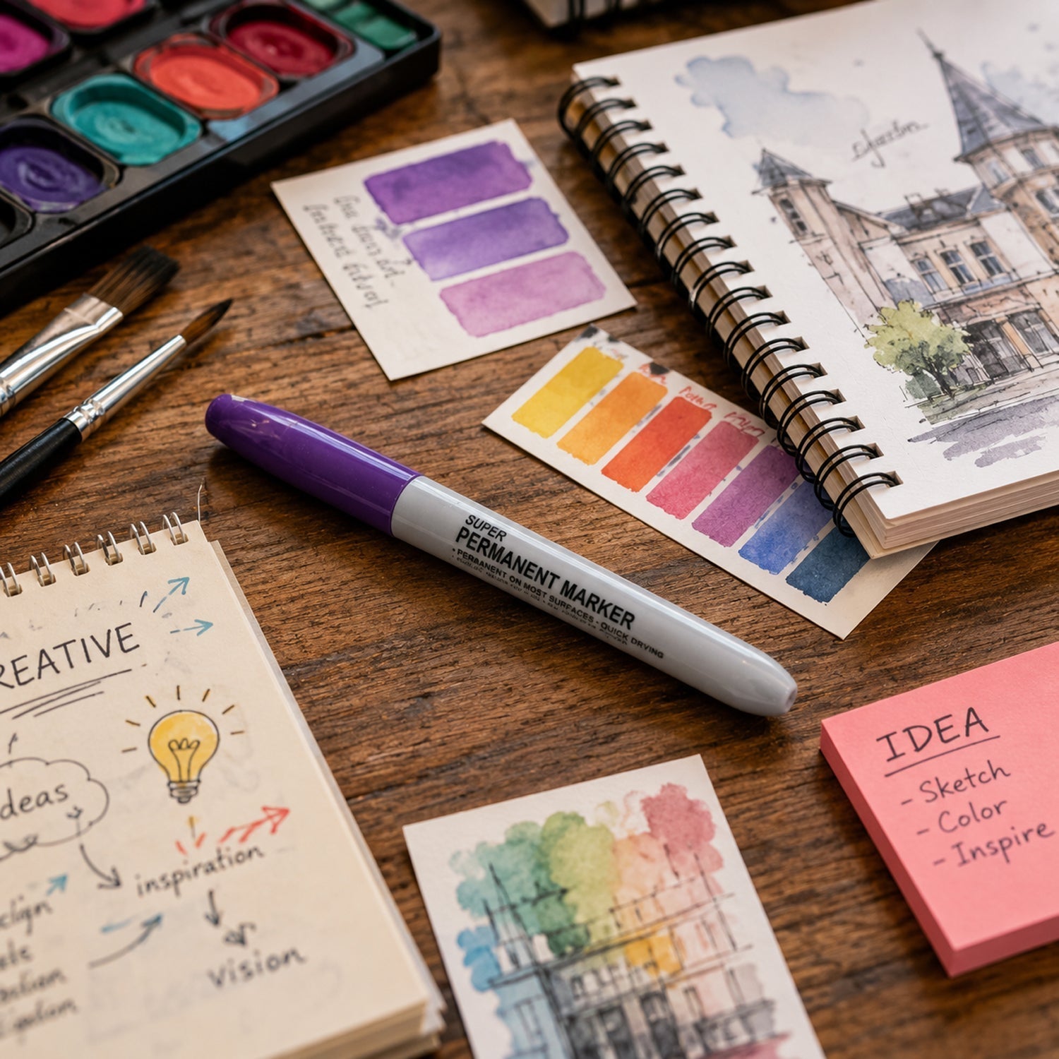 Mix color permanent marker pen