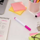 Single fine tip marker pen in assorted color for smooth writing and drawing.