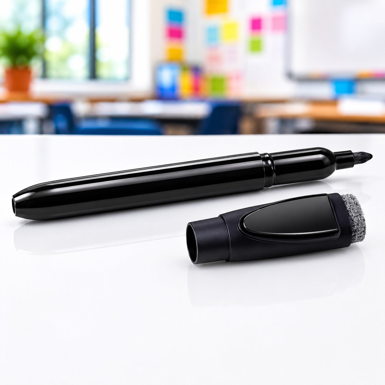 Dry erase whiteboard marker eraser cap