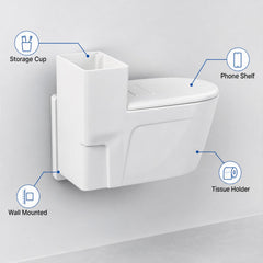 Features of the toilet-shaped ashtray highlighting durable plastic material